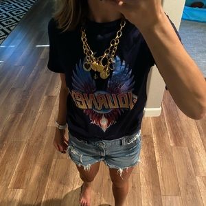 Tory Burch Delora double strand chain necklace